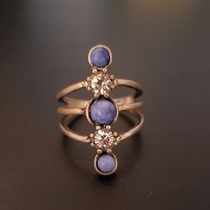 Purple and Silver Ring Sz 9